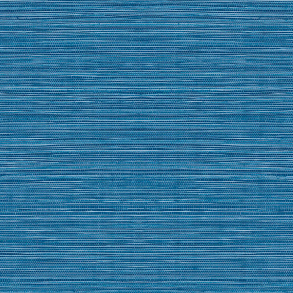 LN20802 Lillian August Luxe Haven Faux Grasscloth Peel & Stick Wallpaper, Coastal Blue