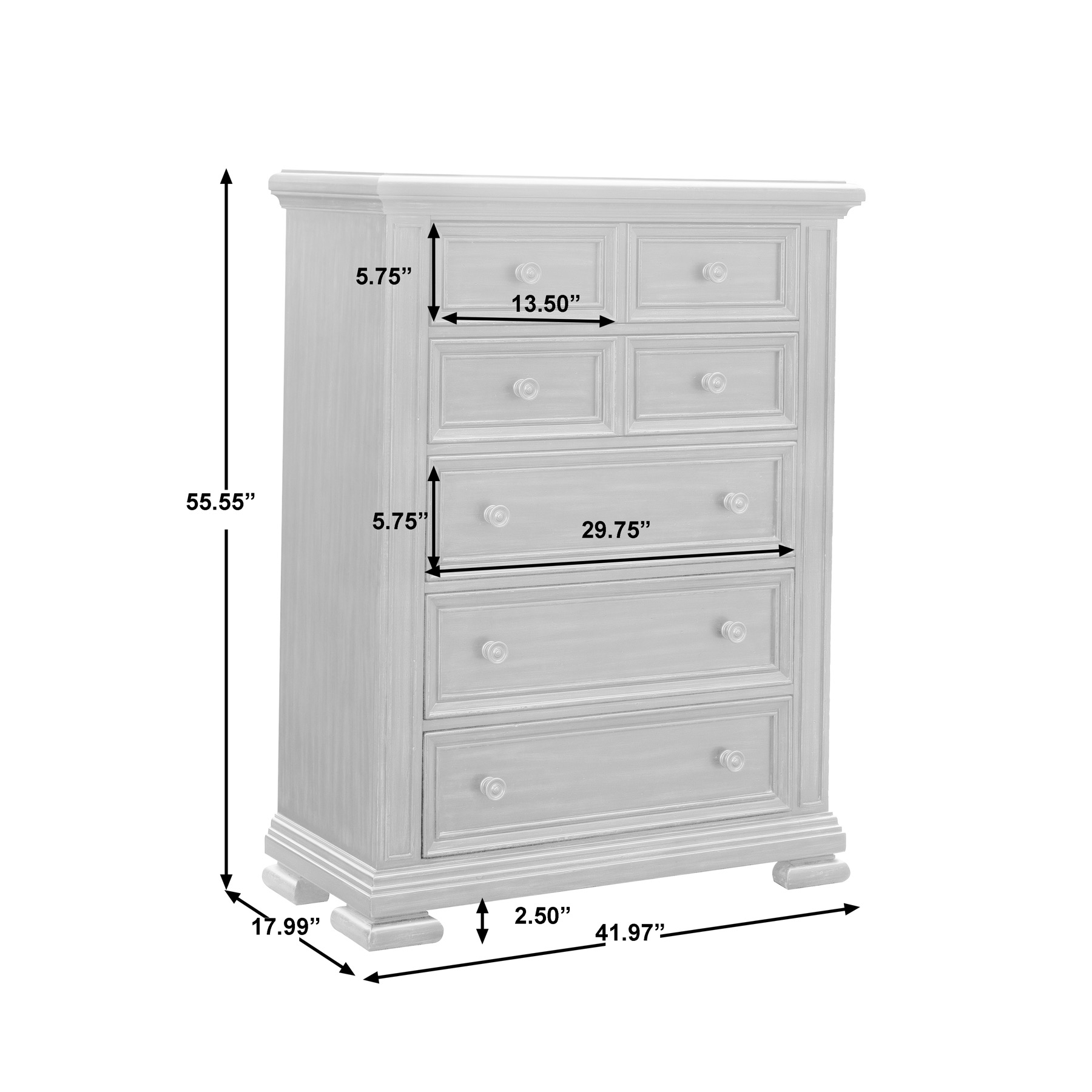 Sequoia Five Drawer Chest