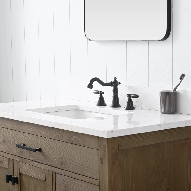 Jasper 42tn E Jasper 42 Single Bathroom Vanity With Engineered Stone Top In Textured Natural 6