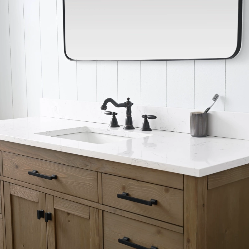 Jasper 60tn S E Jasper 60 Single Bathroom Vanity With Engineered Stone Top In Textured Natural 10