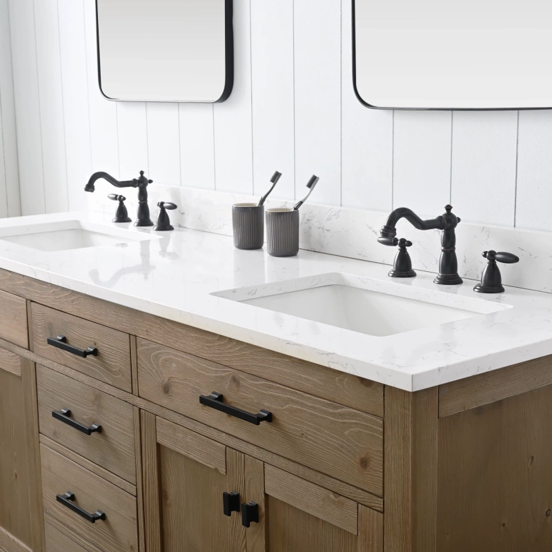 Jasper 72tn E Jasper 72 Double Bathroom Vanity With Engineered Stone Top In Textured Natural 6