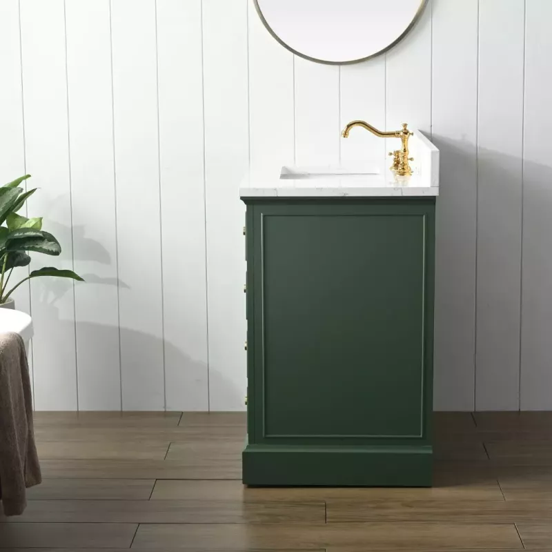 Thompson 36eg Thompson 36 Single Bathroom Vanity With Engineered Stone Top In Evergreen 14