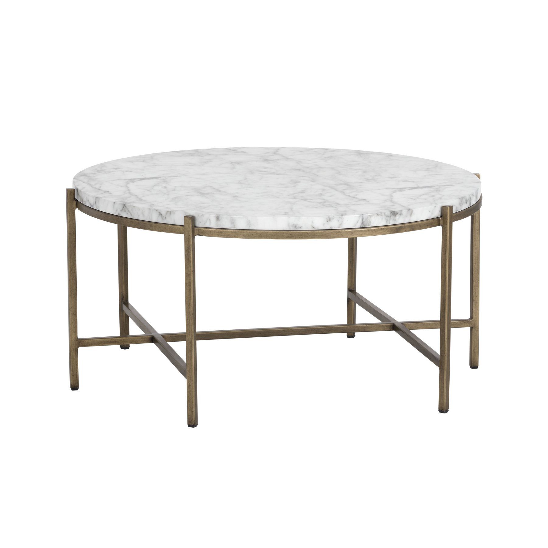 Solana Coffee Table - Round in White by Sunpan