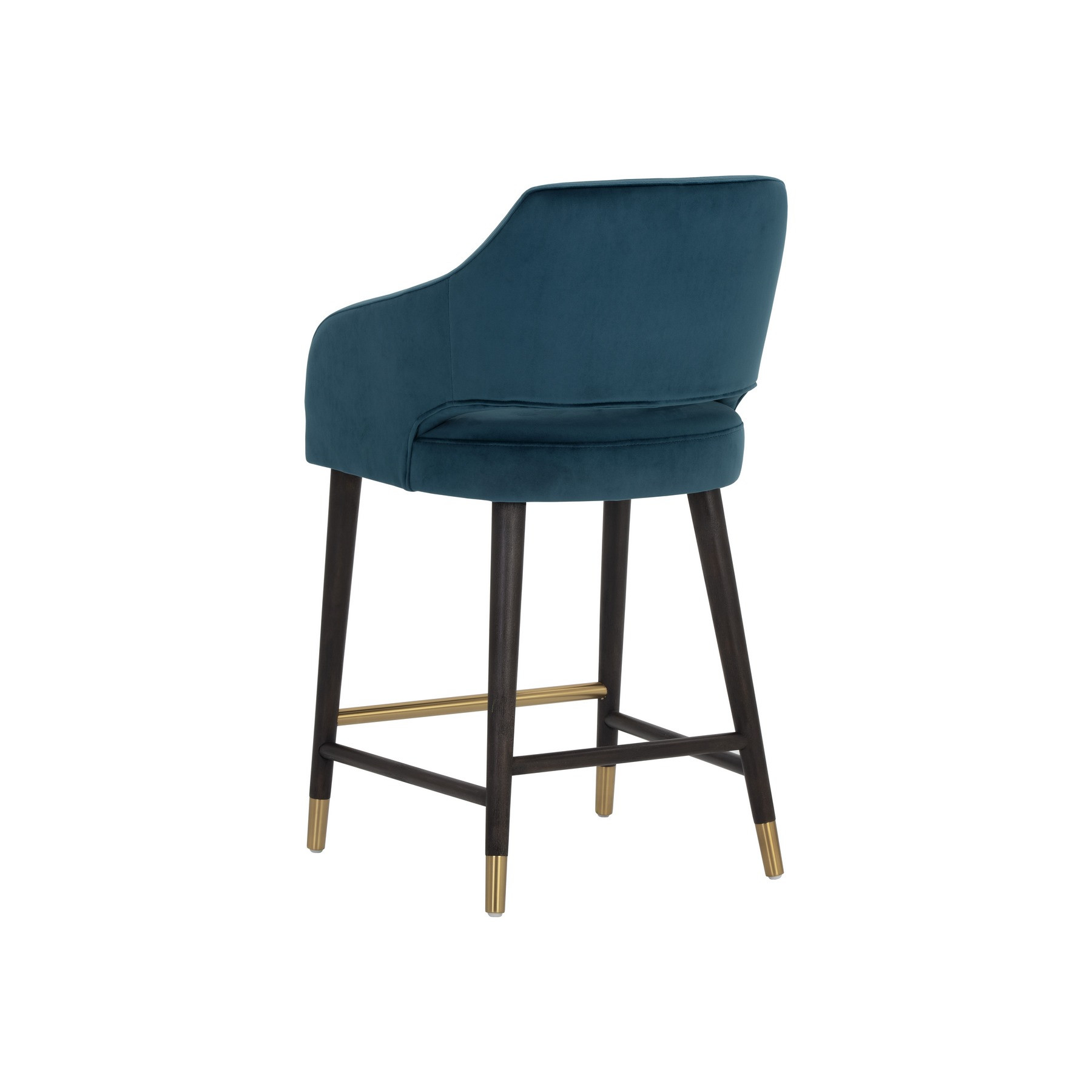 Adelaide Modern Timeless Teal Upholstered Counter Stool in Blue by Sunpan
