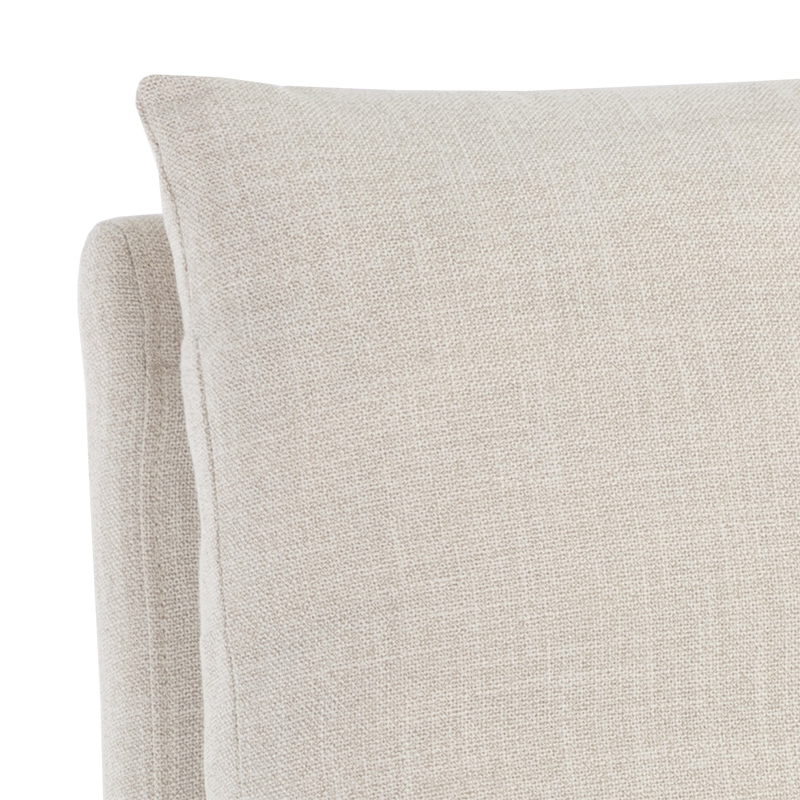 Glenrose Wheeled Dining Chair - Effie Linen | 100% Polyester by Sunpan