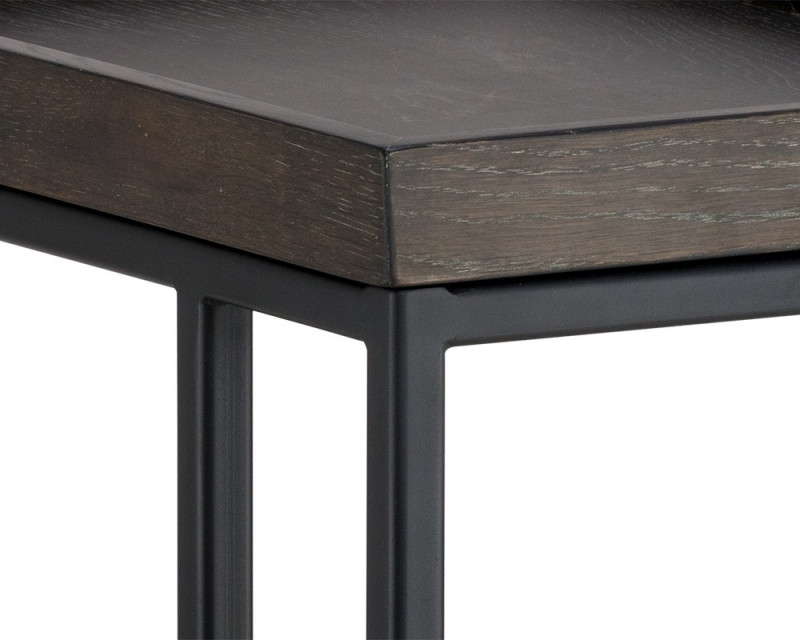 104615 Arden C Shaped End Table Black Charcoal Grey 6
