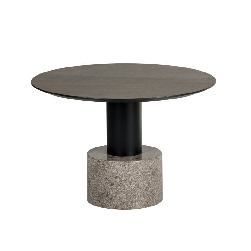 104628 Monaco Coffee Table - Black - Grey Marble / Raw Umber