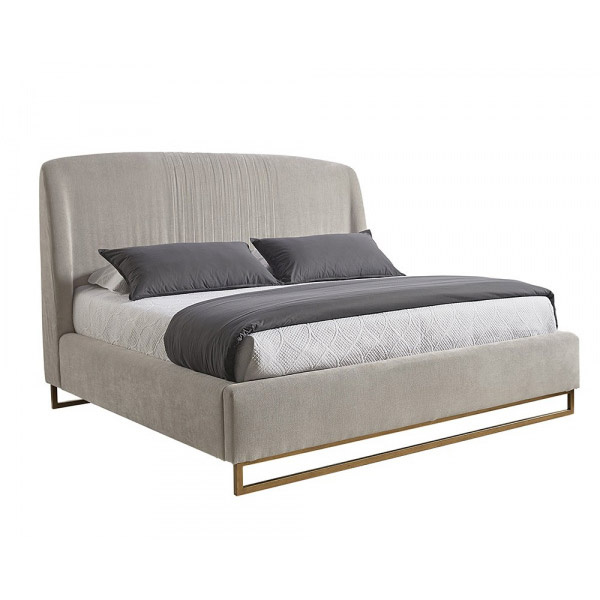 104650 Nevin Bed - King - Polo Club Stone