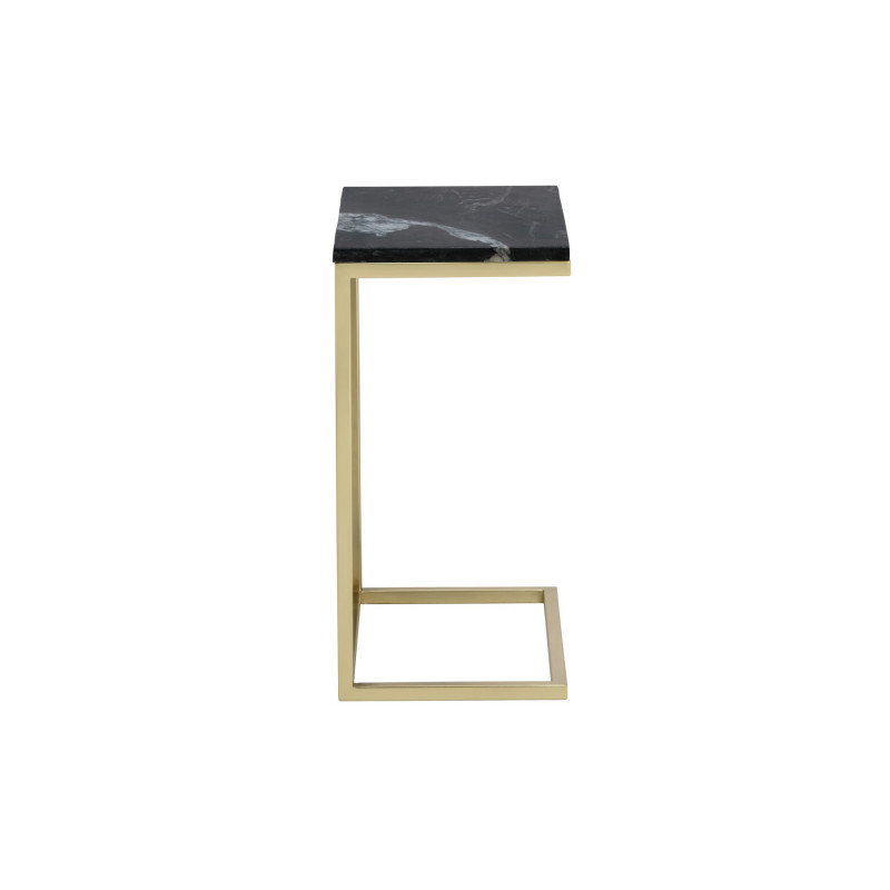 104805 Amell End Table Antique Brass Black Marble 2