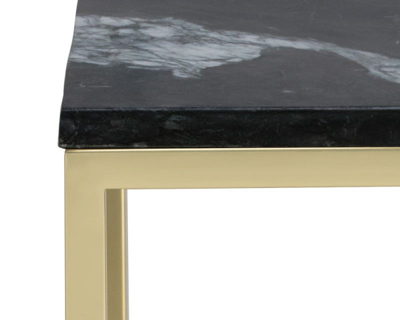 104805 Amell End Table Antique Brass Black Marble 6
