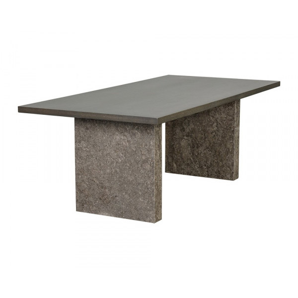 105071 Rebel Dining Table - Grey Marble / Charcoal Grey - 82.75"