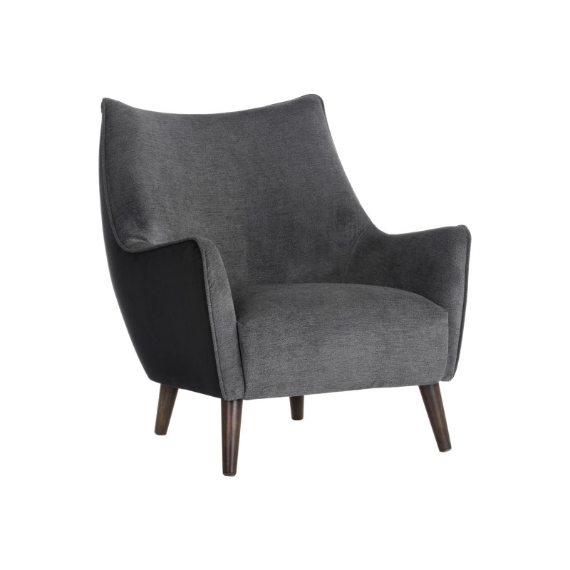 105464 Sorrel Lounge Chair - Polo Club Kohl Grey / Abbington Black