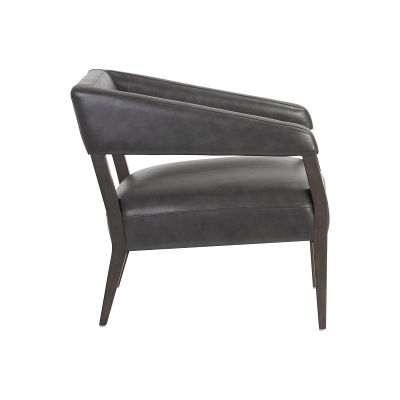 106093 Carlyle Lounge Chair Brentwood Charcoal Leather 2