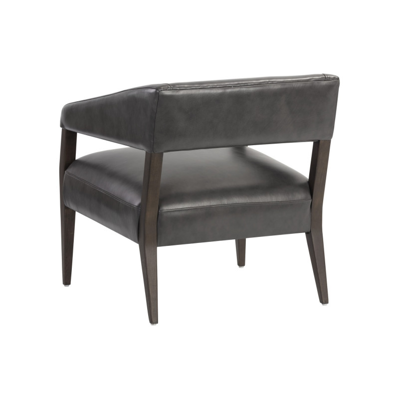 106093 Carlyle Lounge Chair Brentwood Charcoal Leather 3