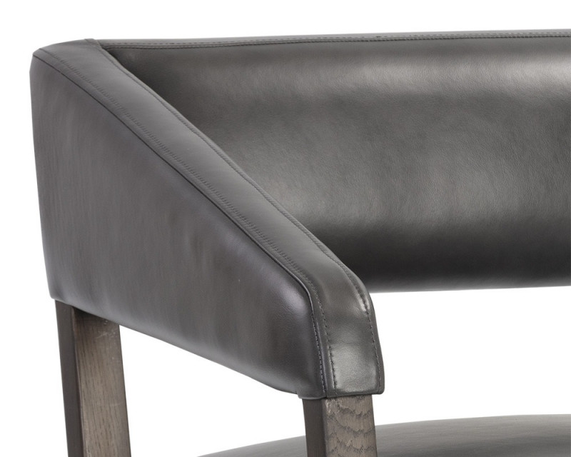 106093 Carlyle Lounge Chair Brentwood Charcoal Leather 7