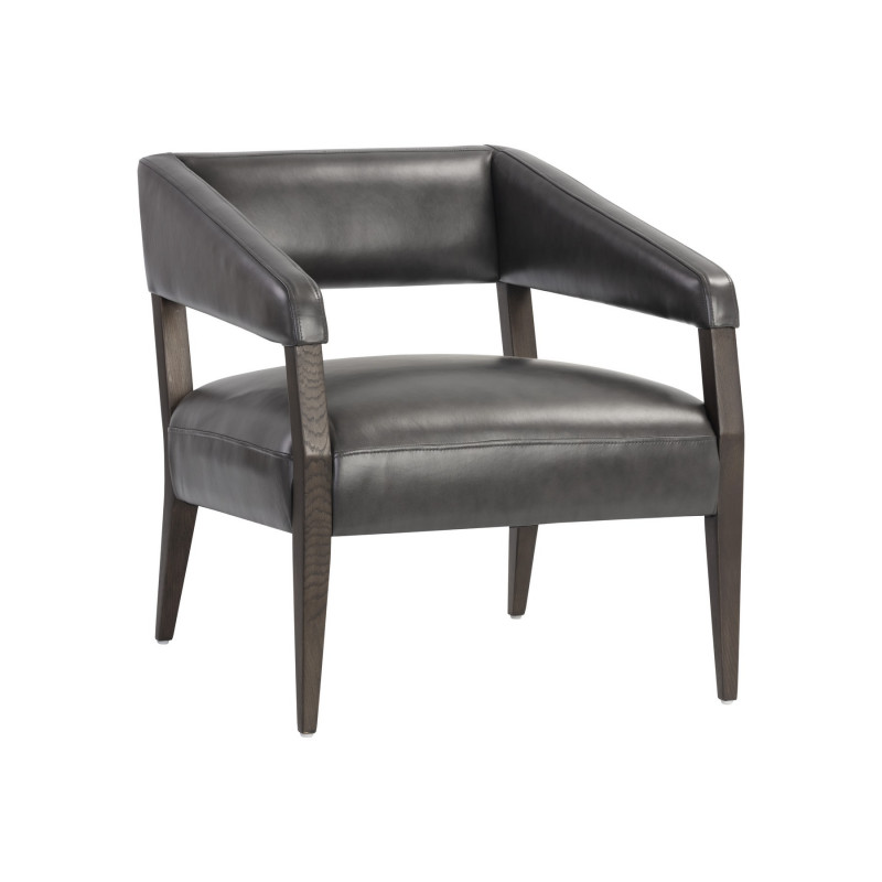 106093 Carlyle Lounge Chair - Brentwood Charcoal Leather
