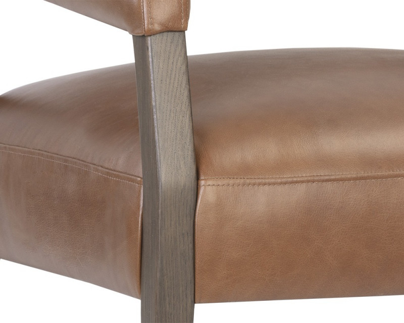 106374 Carlyle Lounge Chair Shalimar Tobacco Leather 6
