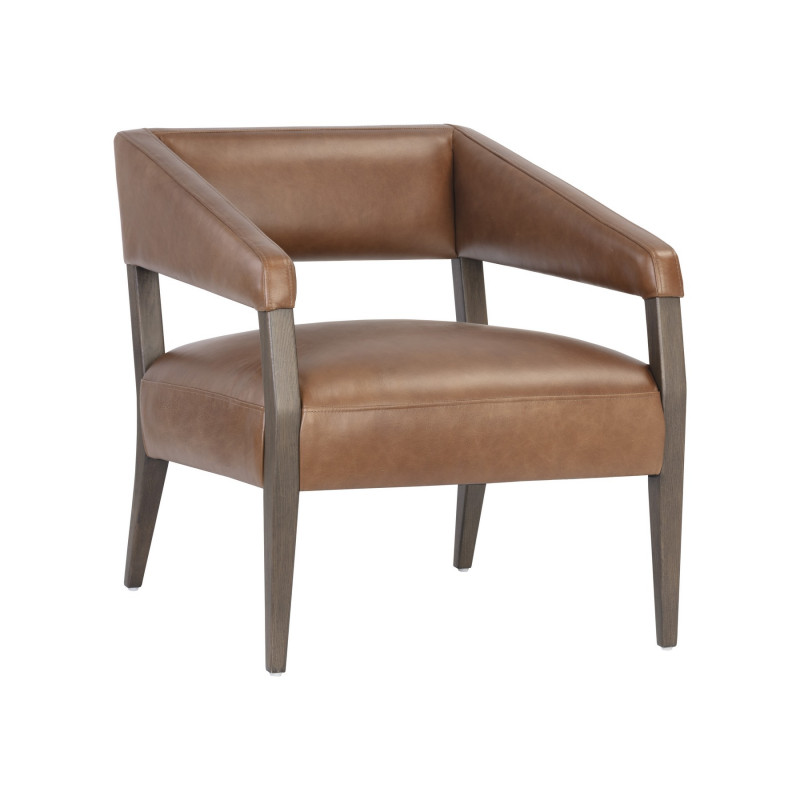 106374 Carlyle Lounge Chair - Shalimar Tobacco Leather