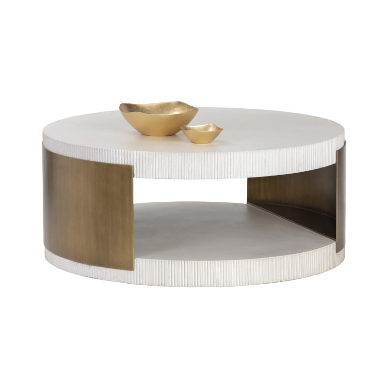 106450 Cavette Coffee Table Grey Gold