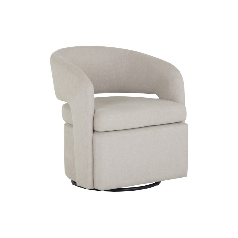 107573 Kourtney Swivel Lounge Chair - Zenith Beige