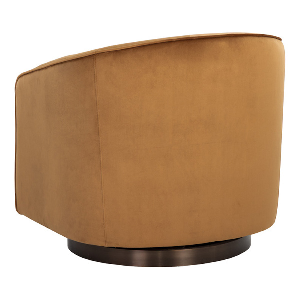 107966 Hazel Swivel Lounge Chair Dark Bronze Gold Sky 3