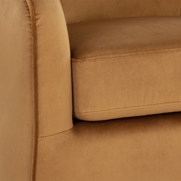 107966 Hazel Swivel Lounge Chair Dark Bronze Gold Sky Detail