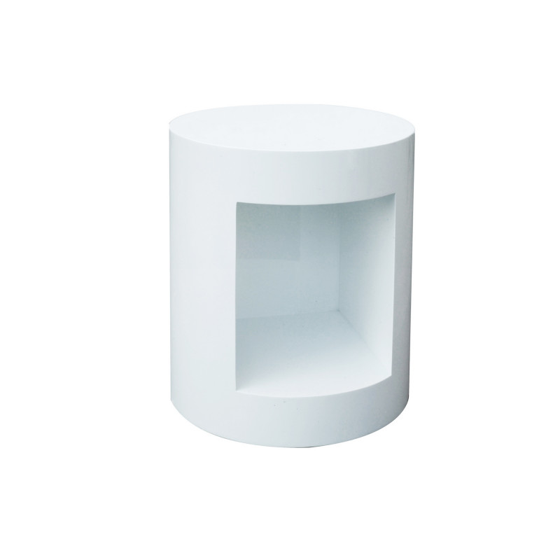 14356 Beacon End Table - High Gloss White