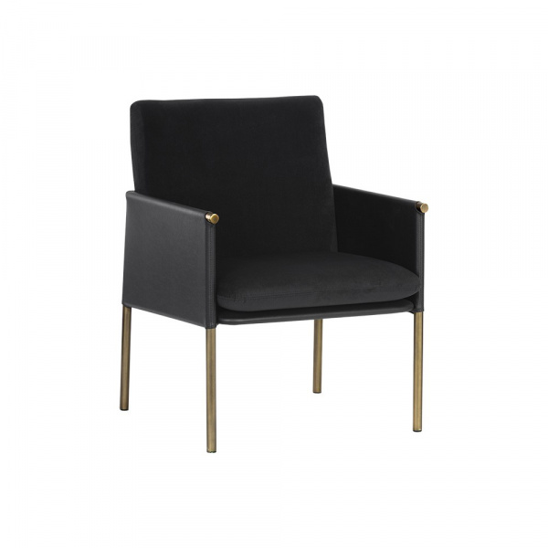 106184 Bellevue Lounge Chair - Abbington Black / Bravo Black