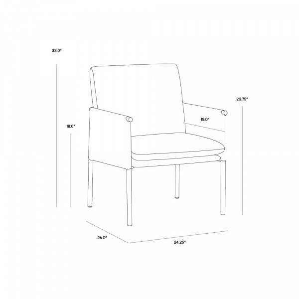 Sunpan 106184 Bellevue Lounge Chair Abbington Black Bravo Black 06