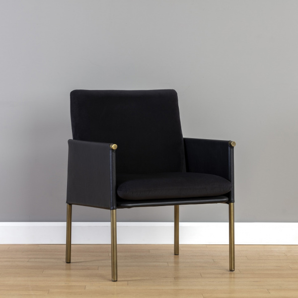 106184 Bellevue Lounge Chair - Abbington Black / Bravo Black