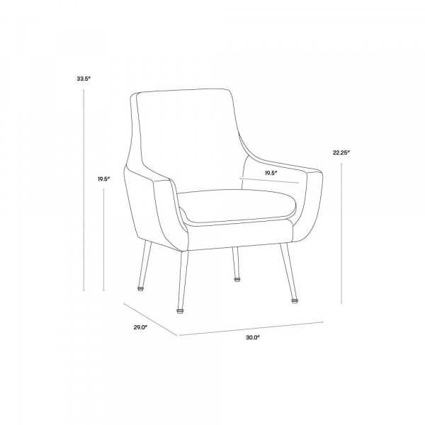 Sunpan 107755 Aletta Lounge Chair Nono Petrol