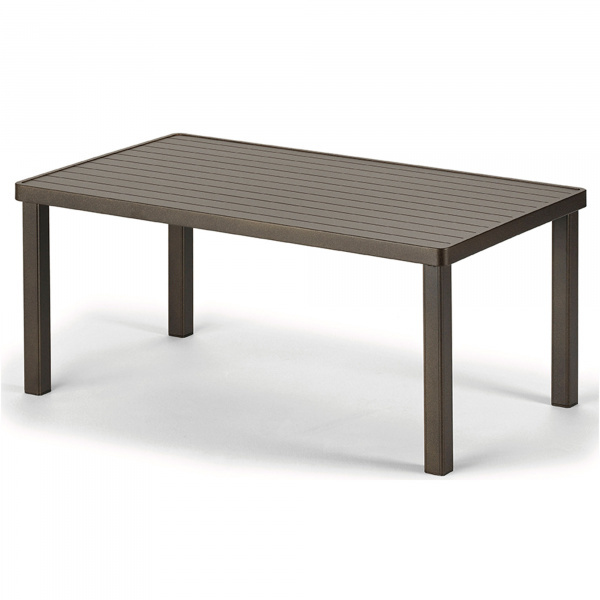 301W Aluminum Slat Top Table 24" X 42" Aluminum Slat Top Coffee Table