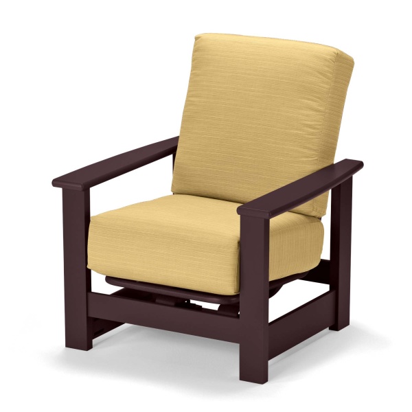 8616 Leeward Marine Grade Polymer Deep Cushion Arm Chair with Hidden Motion