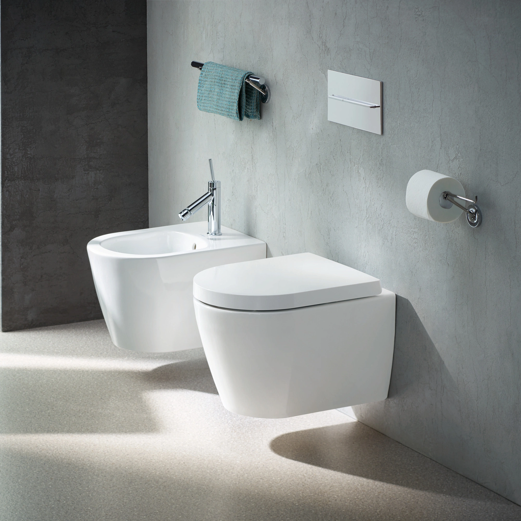 Vært for Autonom peregrination Bidet WM 570mm ME by STARCK white with OF with TP 1 TH