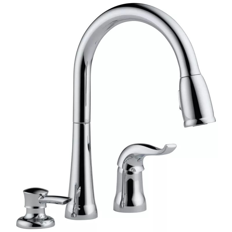 16970-SD-DST Kate Single Handle Pull-Down Kitchen Faucet with Soap Dispenser