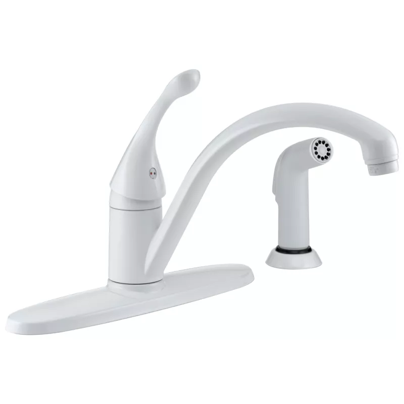 440-WH-DST Collins Single Handle Kitchen Faucet with Spray
