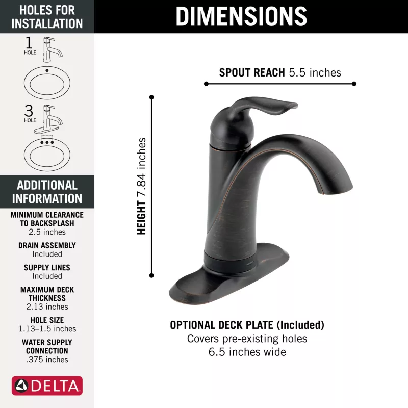 538t Rb Dst Lahara Single Handle Bathroom Faucet With Touch2o.xt Technology 9