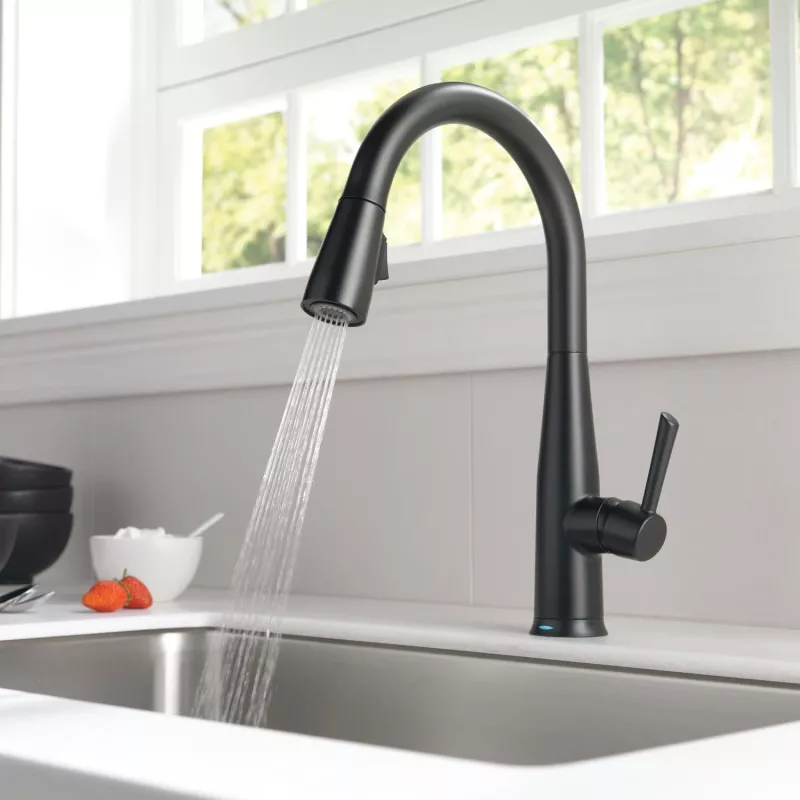9113t Bl Dst Essa Single Handle Pull Down Kitchen Faucet With Touch2o Technology 3