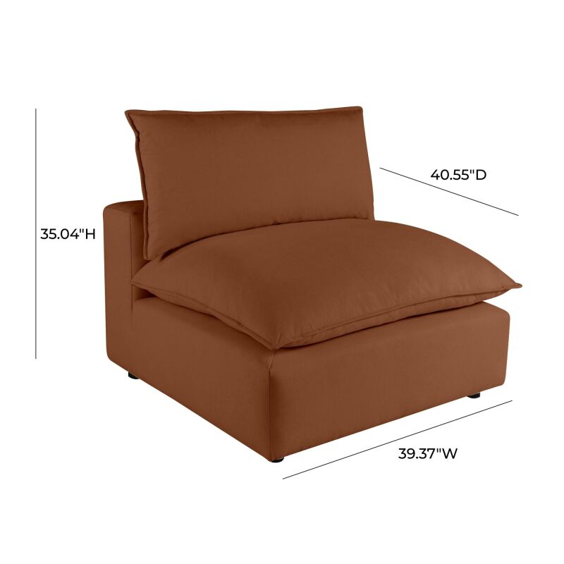 Ren L0098 Ac Cali Rust Armless Chair 6