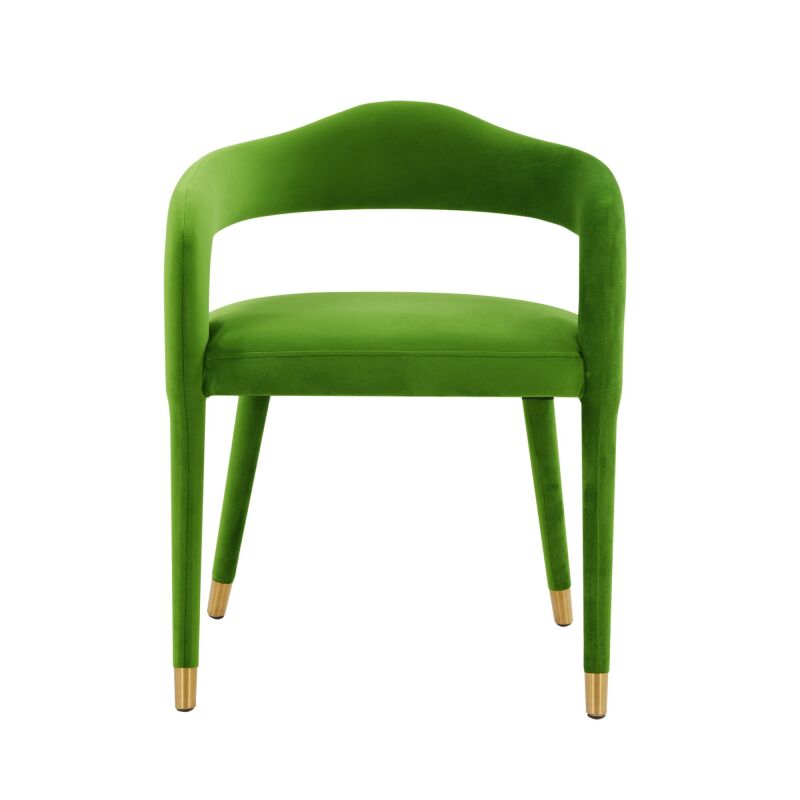 Tov D68417 Lucia Green Velvet Dining Chair 2
