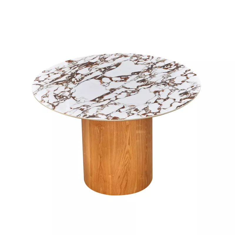 Tov D68681 Tamara Marble Ceramic Round Dinette Table 1