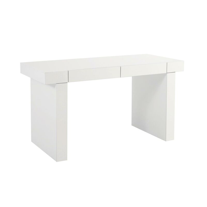 TOV-H68331 Clara Glossy White Lacquer Desk