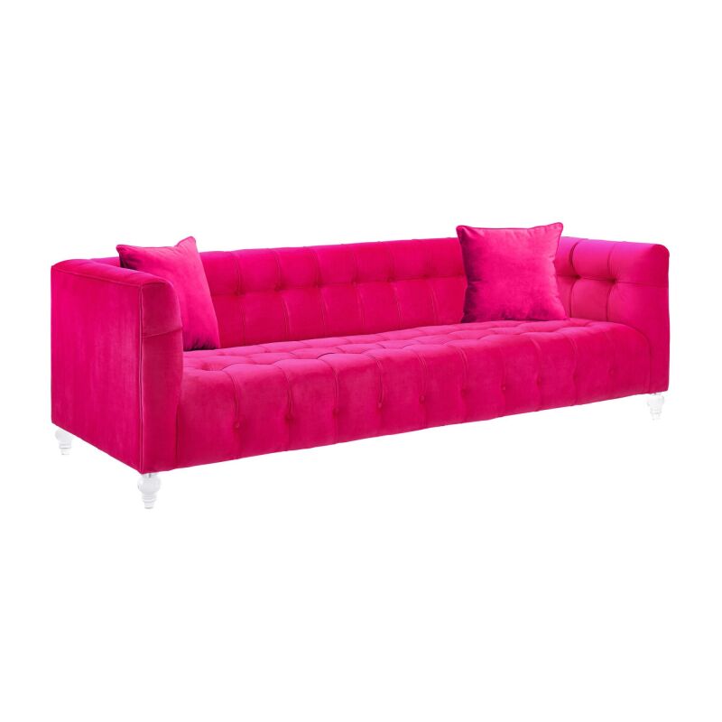 Tov S110 Bea Hot Pink Velvet Sofa 2