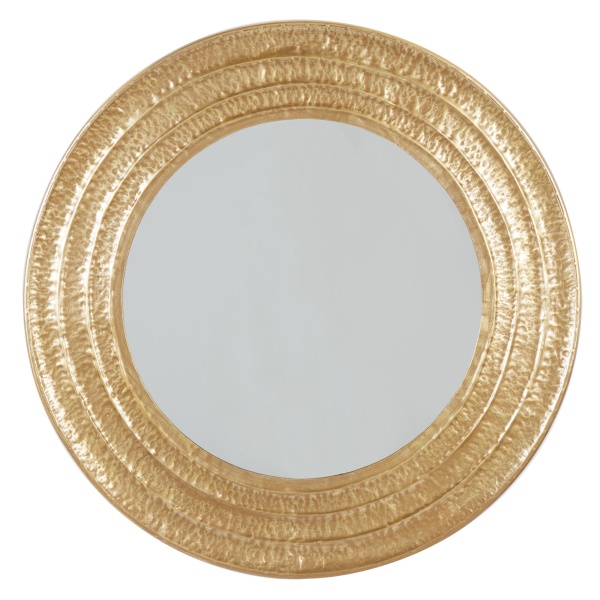 Gold Glam Metal Wall Mirror, 39" x 39"