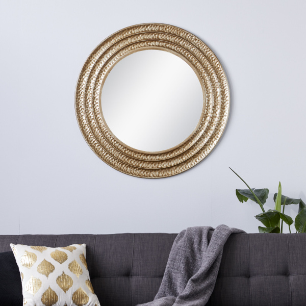 600109 Gold Glam Metal Wall Mirror 5