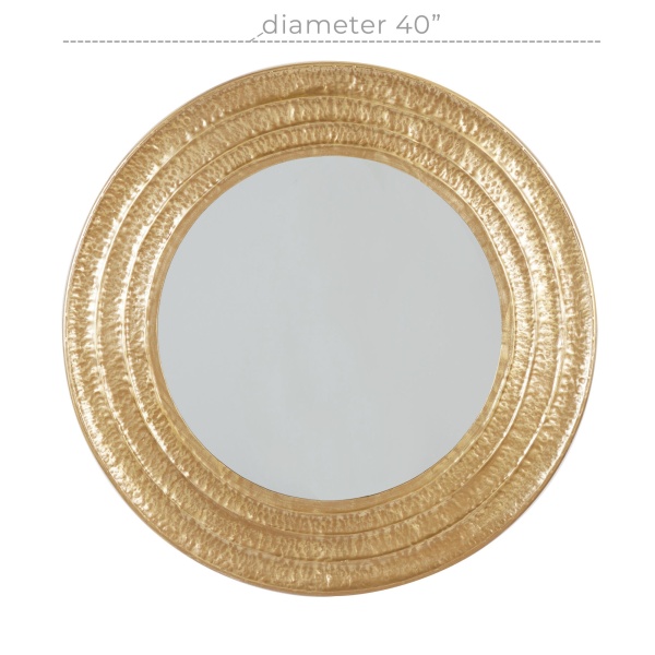 600109 Gold Glam Metal Wall Mirror 6