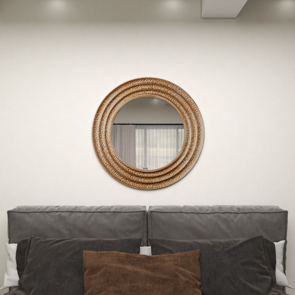 600109 Gold Glam Metal Wall Mirror
