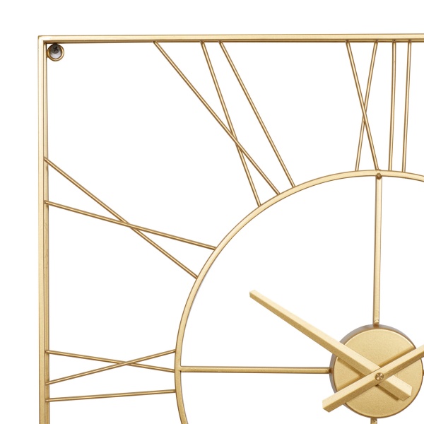 600306 Cosmoliving By Cosmopolitan Gold Metal Glam Wall Clock 6