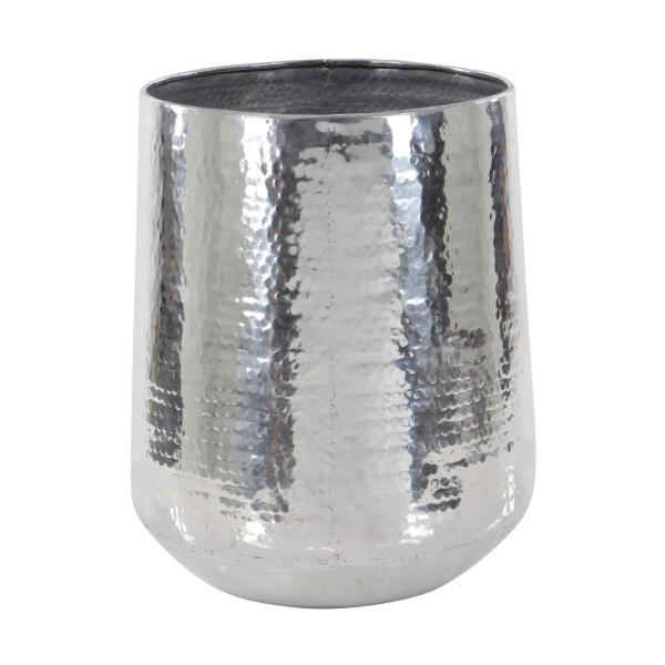 600341 Set Of 3 Silver Aluminum Glam Planter 9
