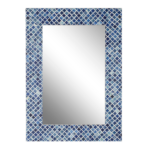 600358 Blue Bone Wall Mirror, 36" x 26"